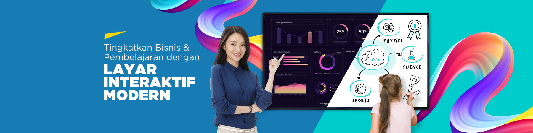 Tingkatkan Bisnis & Pembelajaran dengan Layar Interaktif Modern